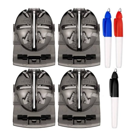 IC Pieces Golfboll Justeringsverktyg Bollmarkeringsklämma och 3 delar Golfbollsmärkare