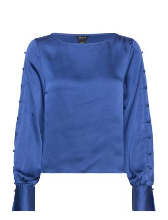 Blouse Penny Bluse Langermet Blå Lindex