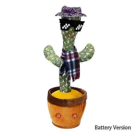 Dansande Kaktus Plyschleksak, 120 Sånger, Interaktiv Sjungande & Dansande Leksak för Barn, Perfekt Present för Födelsedagar och Helgdagar 2025[D]