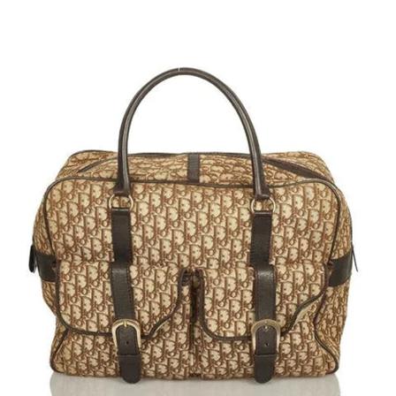 Dior Vintage, Pre-owned Handbag Beige, Dames, Maat:ONE Size,Canvas