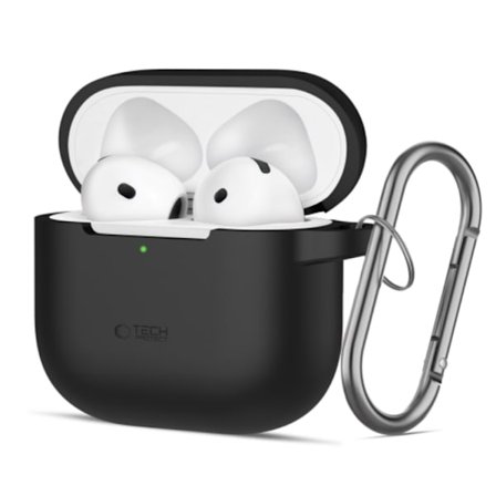 Tech-Protect Airpods 4 Cover Silikone Krog - Sort
