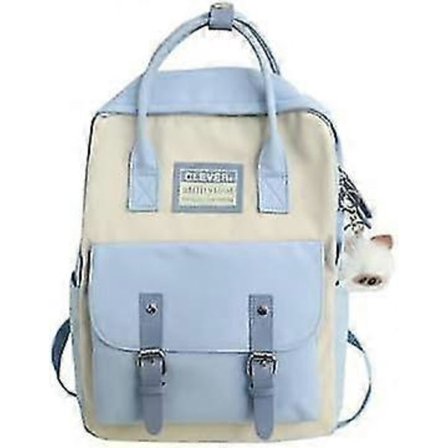 Esteettinen reppu, söpö koulureppu, söpö esteettinen reppu (sininen)