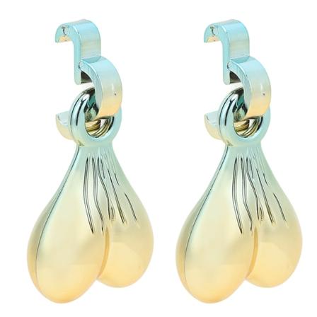 1 par skor dekorativ mutter Utsökt gratis swing sko dekoration Charm för tofflor Sandaler Gradient färg