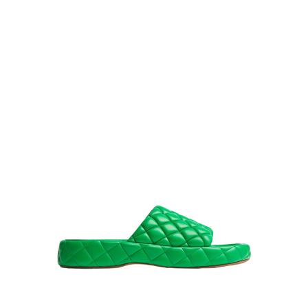 Bottega Veneta, Sliders Groen, Dames, Maat:35 EU