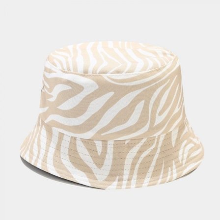 Unisex Zebra Mönster Tryck Hink-Hat Dubbelsidig Slitage Rever