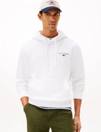 Tommy Hilfiger Brand Love Small Hilfiger Hoodie - White - L
