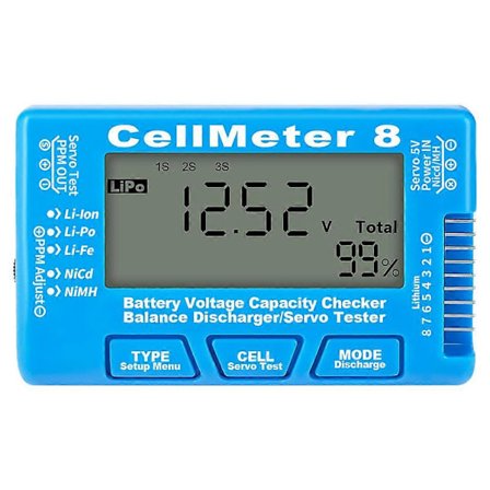 Batterikontroll Batterispänningstestare LCD-bakgrundsbelysning Batterikapacitetskontroll