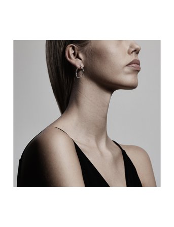 Pilgrim Layla Recycled Medium Hoop Earrings - Silver - ONE SIZE