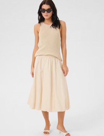 My Essential Wardrobe Divamw Knit Top - Cream - L