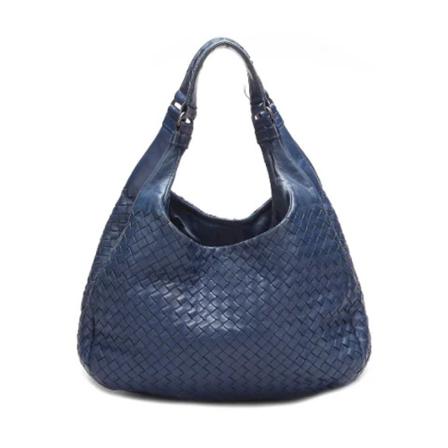 Bottega Veneta Vintage Pre-owned Læder skuldertasker Blå, Dame Vintage Tasker, Størrelse: ONE Size