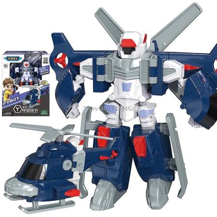 Mini Tobot Transformasjonsrobotleker Korea Tegneseriebrødre Anime Tobot Deformasjon Bil Flyleker for Barn Gave Z With Color Box AY
