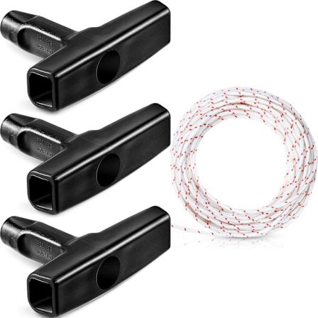 Rekylstartsnor 10 meter 3,0 mm træksnor med 3 startgreb til plæneklipperdele motorsav trimmer buskrydder motor {KDO}{KDO}