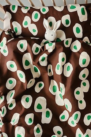 Jotex - Mini Bettbezug-set Krippe Organisch braun - OVO - Kaufe Kinderbettbezüge & Kopfkissenbezüge bei Jotex
