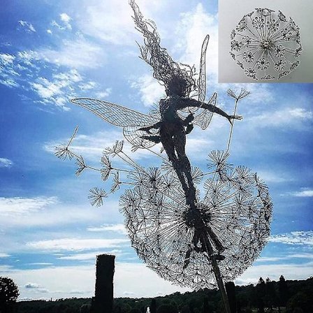 Have Dandelions og feer dans sammen i haven