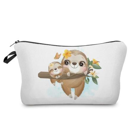 Organizer Kosmetisk väska för kvinnor Student Pappersmateriel Förvaring Rese Case Tecknad Djur sengångare Print Damtoalettväskor hz6881 Makeup Bag