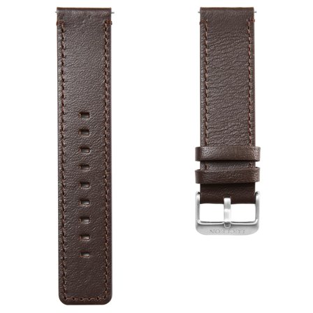 Brown Leather Watch Strap with Silver-Tone Buckle for Men - Watch straps