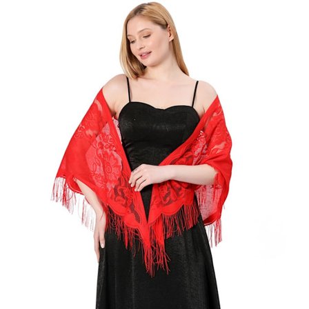 Aftenkjole Sjal Dame Kappe Wraps RØD RØD