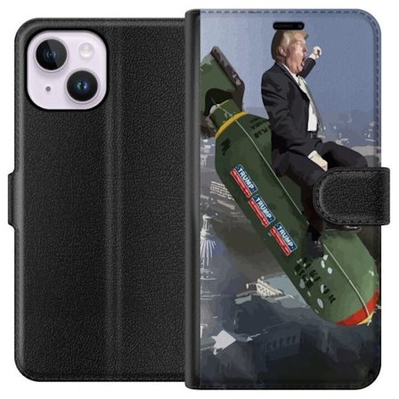 Kompatibelt Plånboksfodral till Apple iPhone 15 Plus Trump på bomb