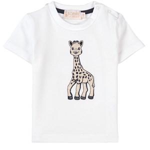 Sophie La Girafe White Embroidered Giraffe T-Shirt 9 Months - Tops - 9 months - White