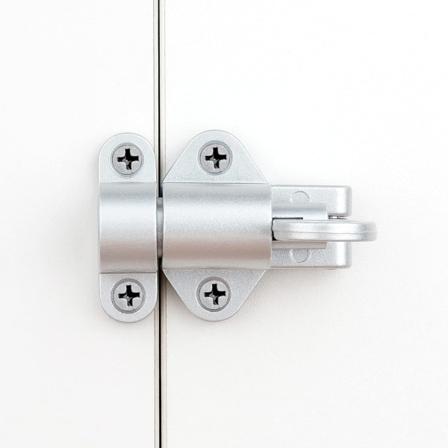 6 pakker selvlukkende låse, sølvgrå fjederdørlås, fjederlås i aluminiumlegering med automatisk fjederlås til dør