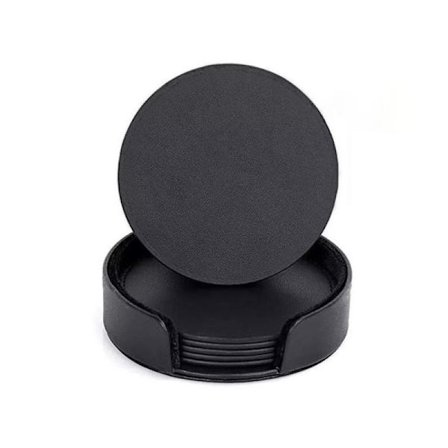 6-pack - Läderunderlägg - Glasunderlägg