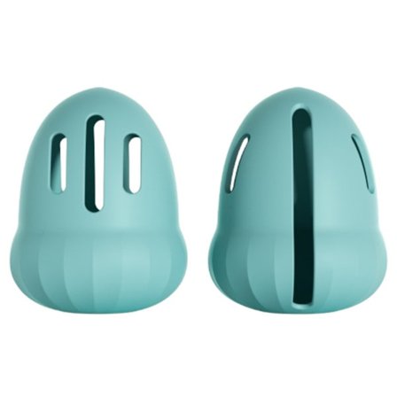 Silikone makeupsvamp etui (2-pak) - åndbar, støvafvisende rejseetui med elastisk åbning Blue