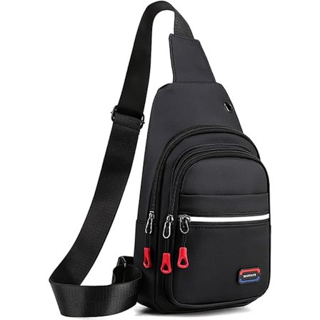 Axelväskor Herr Liten Axelväska Vattentät Lätt Sling Ryggsäck Väska med Reflexremsor Crossbody Ryggsäck för Casual Utomhusvandring