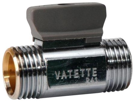 Vatette FG071050308 Kulventil med vred, rak, utvändig gänga, Installation