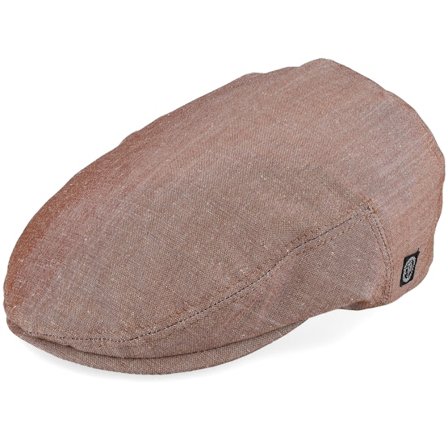 CTH Ericson - Brun flatcap Caps - Edward Linen Chambray Chestnut Flat Cap @ Hatstore