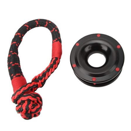 Rep- och Spännrulle med Mjukt Schäkel Combo 22000lbs Tung Duty för Off Road ATV UTV Trailer Truck SUV Återhämtning