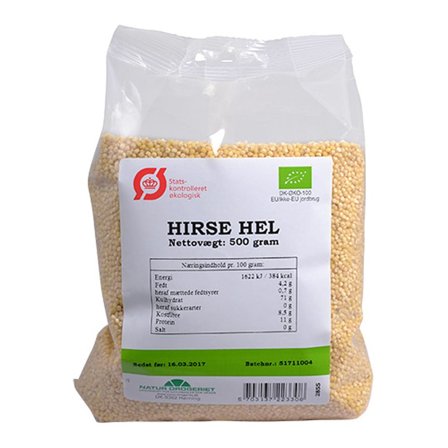 Natur Drogeriet Hirsegyn hele Ø 500 g, Helse & Madvarer, Gryn, Flager & Drys, Gryn