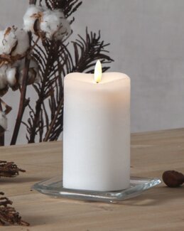 LED Kubbelys Flamme Hvit