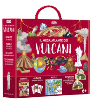 Il mega atlante dei vulcani. Ediz. a colori. Con 40 carte domanda-risposta. Con 20 formine. Con puzzle Valentina Bonaguro
