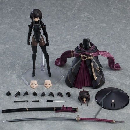 IC 1 stk Anime Figma 549 Ronin Falslander Actionfigur hine Girl Mo Svart One size