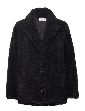 Fleur Soft Curly Outerwear Faux Fur Sort Zadig & Voltaire