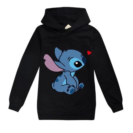 Disney Lilo ja Stitch -hupparit Jumper Top Sweatshirt Barngåva black 130cm