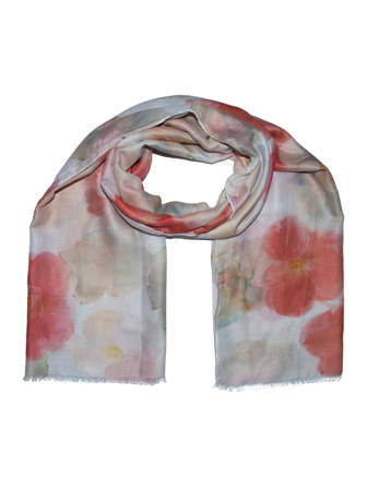 MATCH - Skjerf med små blomster - Intex - Str. ONESIZE - Dame - Tilbehør - Rosa - 80% polyester, 20% bomull