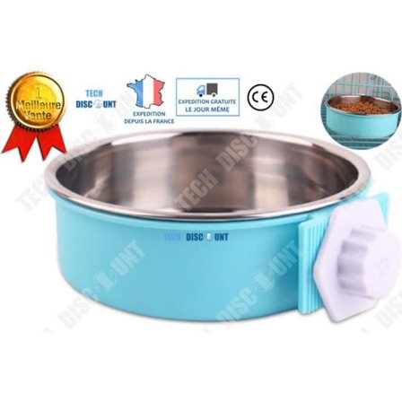 Hängande matskål - TD - Rostfritt stål - Antiglidande - Ekologisk - 13x6CM