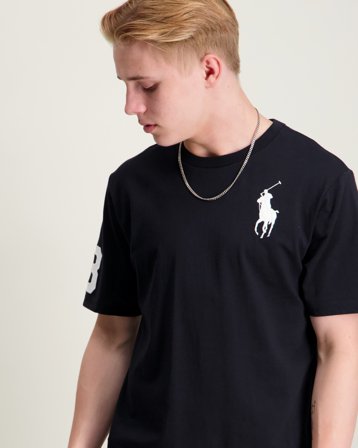 Polo Ralph Lauren Big Pony Cotton Jersey Tee Zwart T-shirts Jongens - Kids Brand Store