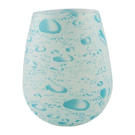 Drikkeglas i Silikone med Mønster - Hvide Vanddråber