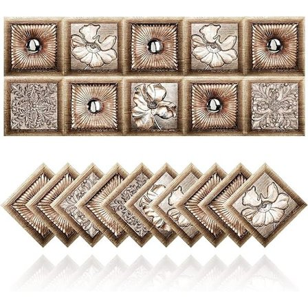 10 st Retro Kakelklistermärken Badrum Kök Kakel Lim Väggklistermärken