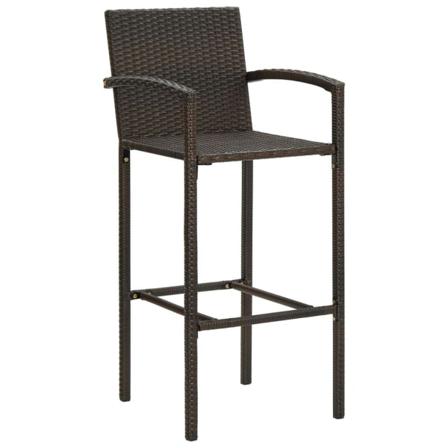 Vidaxl Barstolar 4 St Brun Konstrotting Brun