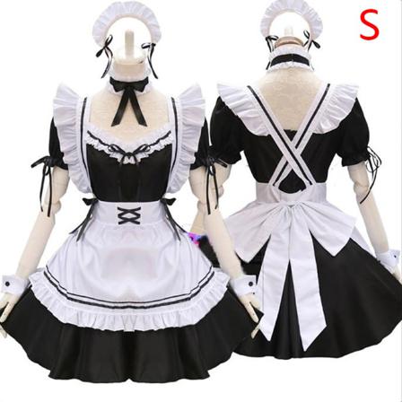 E Lolita Maid Dress Kvinna Anime Cosplay Party Kostymer