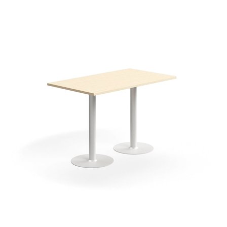 Bar table VERTICUS, 1400x800x900 mm, birch/white