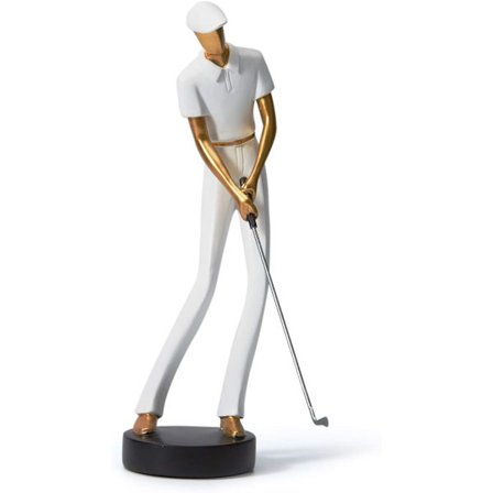 Kunst Golfspiller Figur Statuette Dekoration Golf Skulptur Harpiks Kunst Gave W