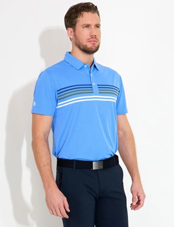 Abacus Mens Telford Drycool Polo - Blue - M