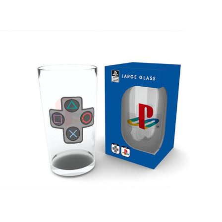 PLAYSTATION Stort Glas 400ml - Buttons