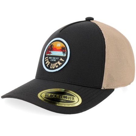 Black Clover - Svart Keps - Bavaro Black/Khaki A-Frame Trucker @ Hatstore