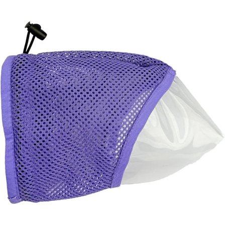 Justerbar pustende anti-bitenett-hjelm for å forhindre biting og kloring Sikkerhetshjelm for bruk i neglepleie og kjæledyrpleie Lilla farge Størrelse 