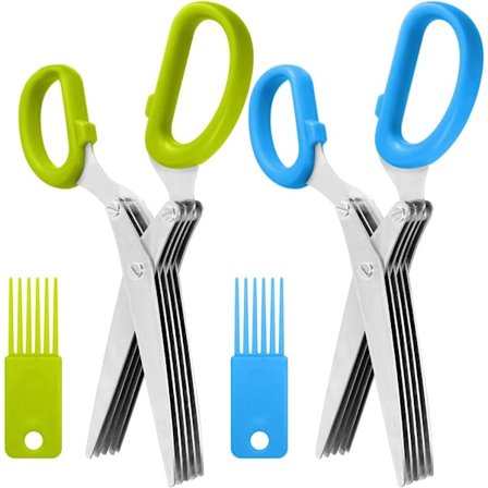 2-osainen ruostumattomasta teräksestä valmistettu yrttisakset, monikäyttöiset keittiösakset